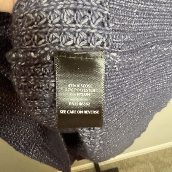 Torrid Waffle Knit Navy Blue V Neck Pullover Sweater Size 2X - Picture 7 of 7